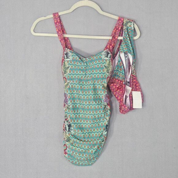 New Beach Bump Tankini Set Size Small Maternity 2 Peice Set Rouched - Picture 4 of 6